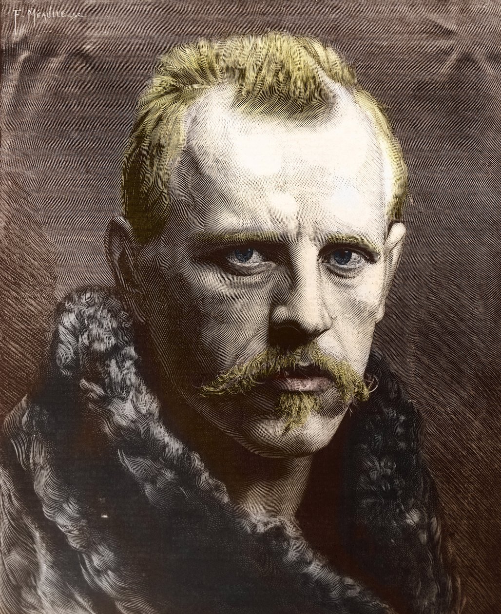 Retrato de Fridtjof Nansen (1861-1930) (grabado) de Unknown photographer