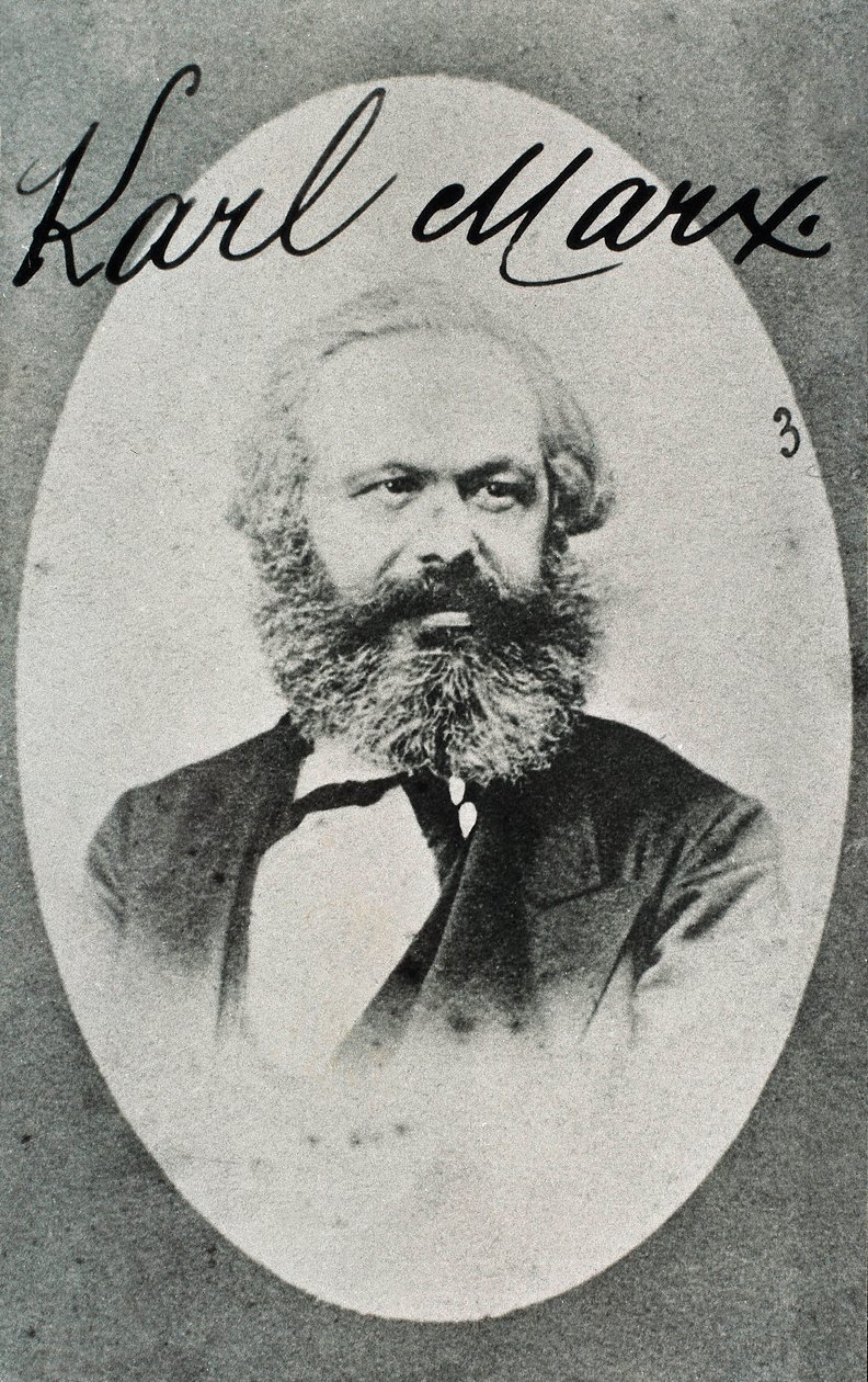 Retrato del filósofo y economista alemán Karl Marx (1818-1883). Fotografía. Montreuil. Museo de Historia Viva de Unknown photographer