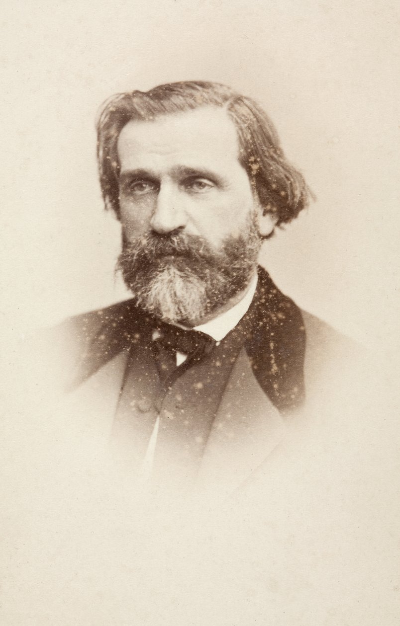 Retrato de Giuseppe Verdi, hacia 1860 (fotografía en blanco y negro) de Unknown photographer