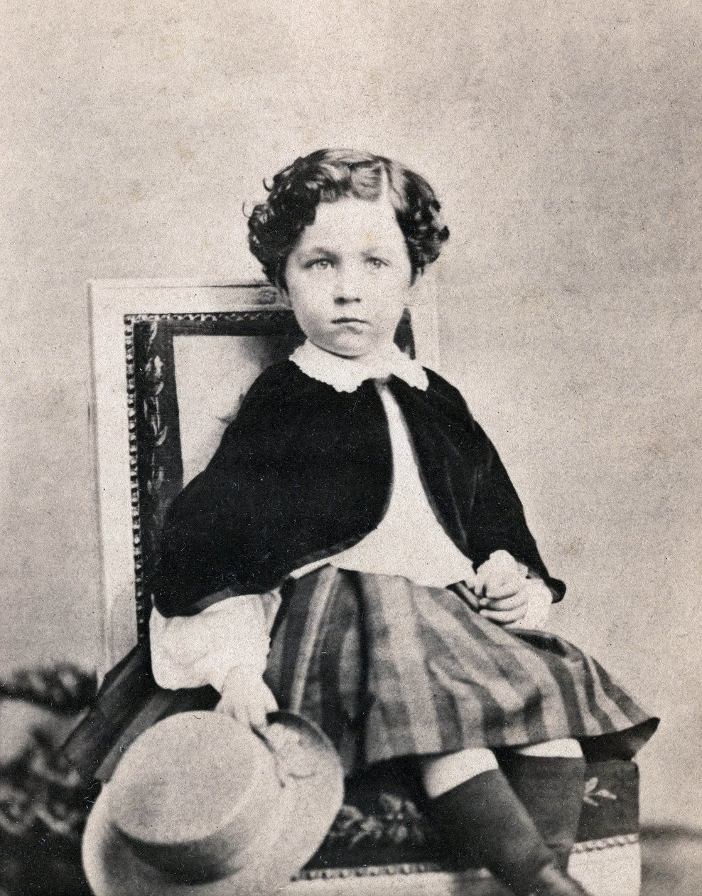 Retrato del Príncipe Imperial Eugenio Luis Napoleón Bonaparte (1856-1879), hijo de Napoleón III. Fotografía anónima tomada en Fontainebleau en junio de 1860 de Unknown photographer