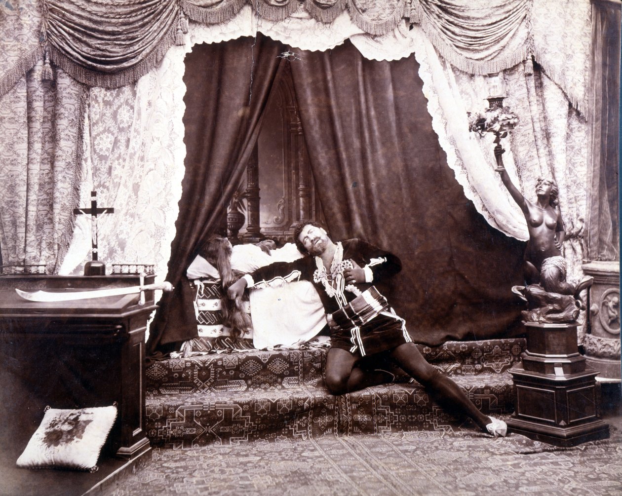 Retrato del tenor italiano Francesco Tamagno (1850 - 1905) en el último acto del Otello de Giuseppe Verdi de Unknown photographer
