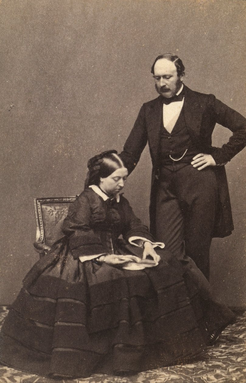 Retrato de la reina Victoria de Inglaterra y el príncipe consorte Alberto de Sajonia-Coburgo-Gotha de Unknown photographer