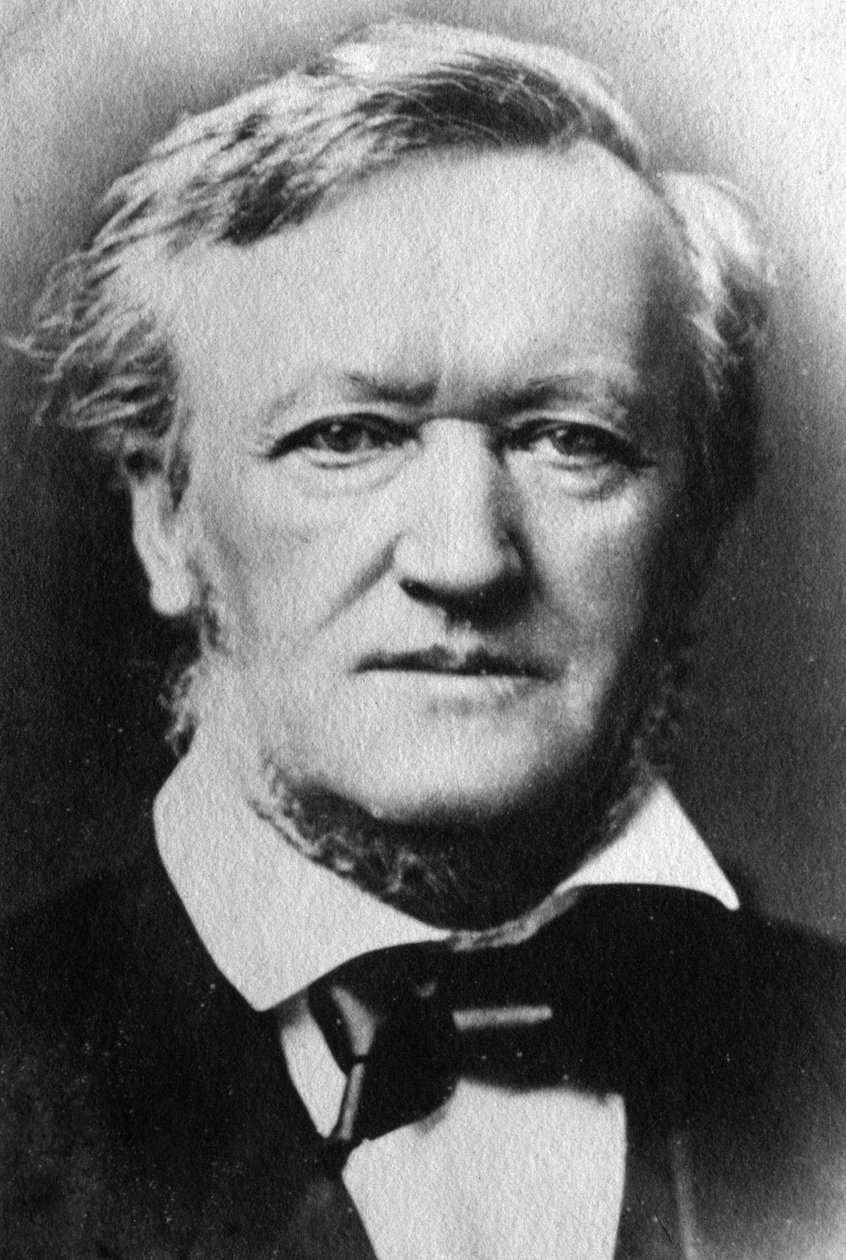 Retrato de Richard Wagner (foto en blanco y negro) de Unknown photographer