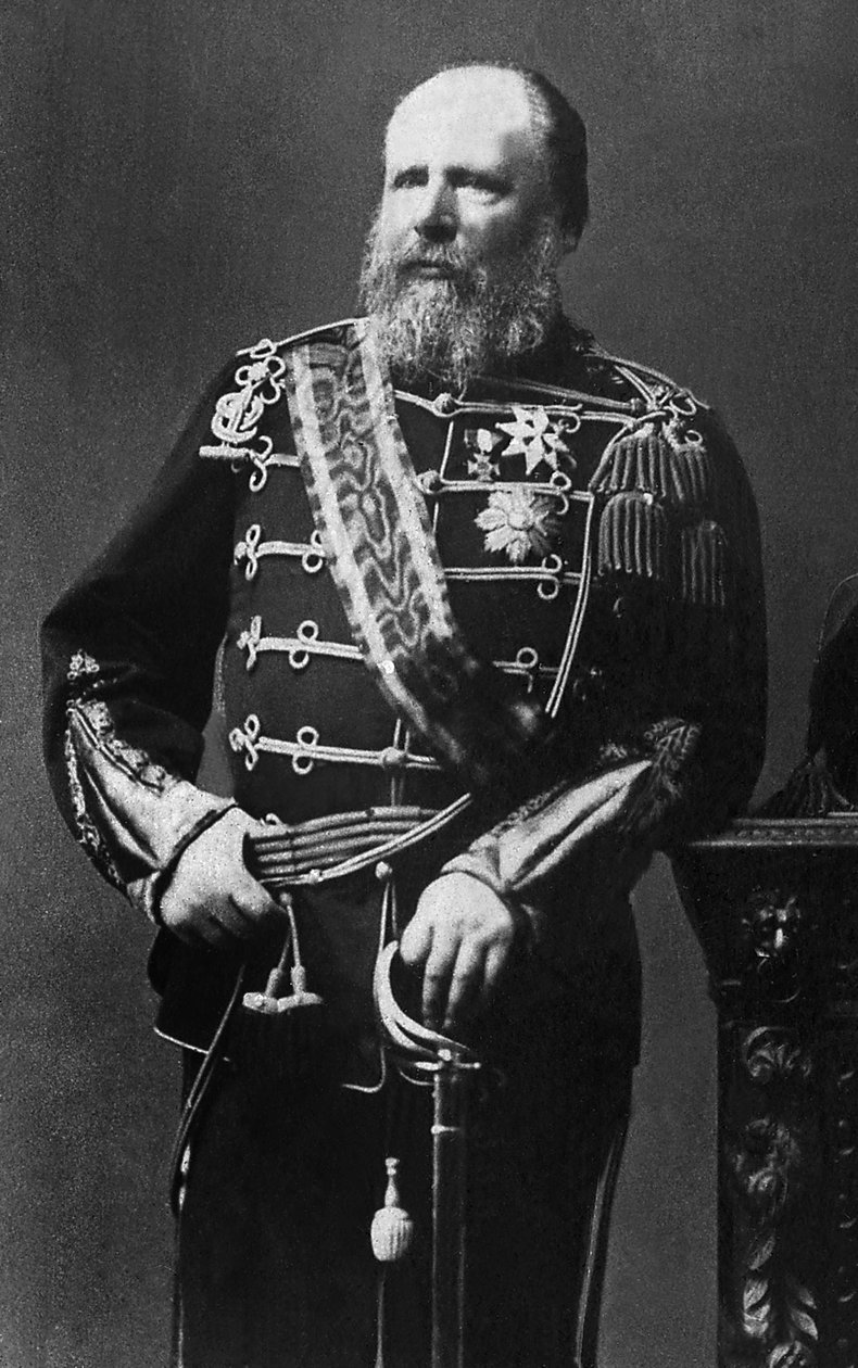 Retrato de Guillermo III (1817-1890), Príncipe de Orange-Nassau, Gran Duque de Luxemburgo y Rey de los Países Bajos de 1849 a 1890 de Unknown photographer
