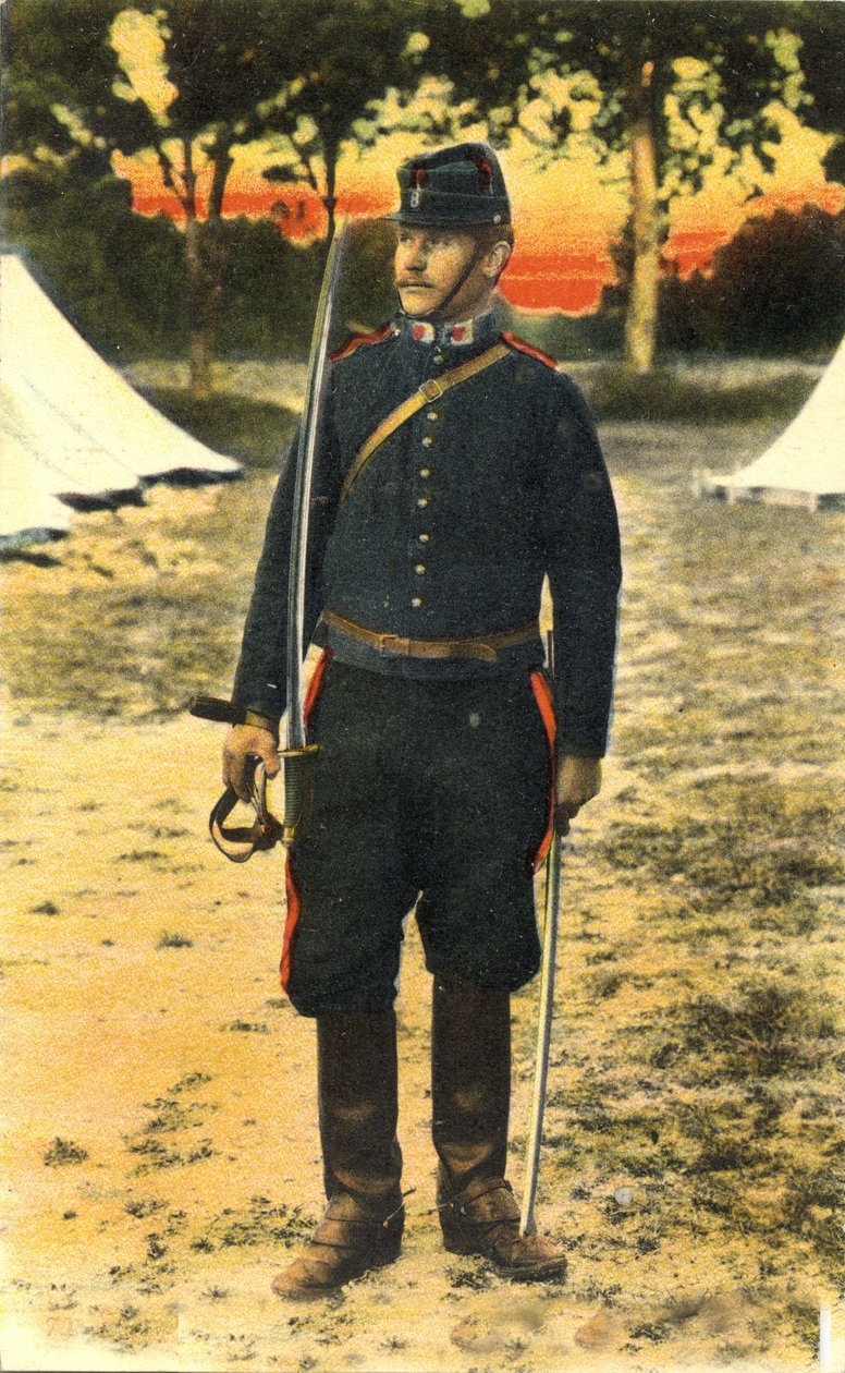 Retrato de un artillero en servicio durante la Primera Guerra Mundial (1914-1918). de Unknown photographer