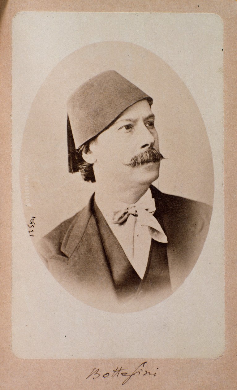 Retrato del director, contrabajista y compositor italiano Giovanni Bottesini (1821-1889) Fotografía de Unknown photographer
