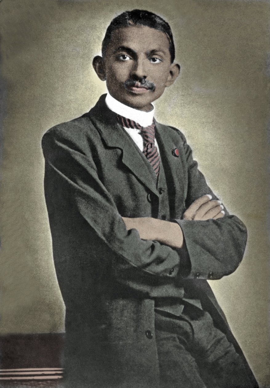 Retrato del líder político Mohandas Karamchand Gandhi (1869-1948) conocido como el Mahatma, líder político y espiritual indio de Unknown photographer
