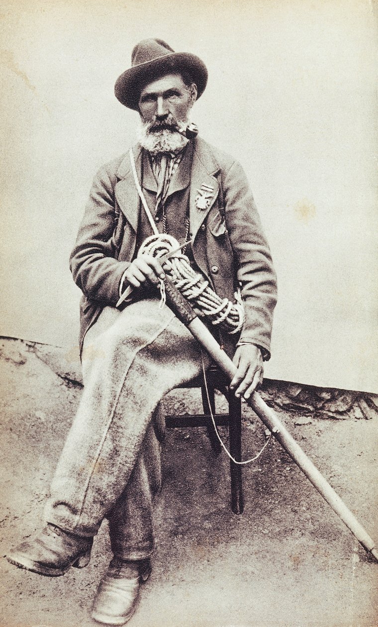Retrato del montañero italiano Jean-Antoine Carrel (Valtournenche) de Unknown photographer