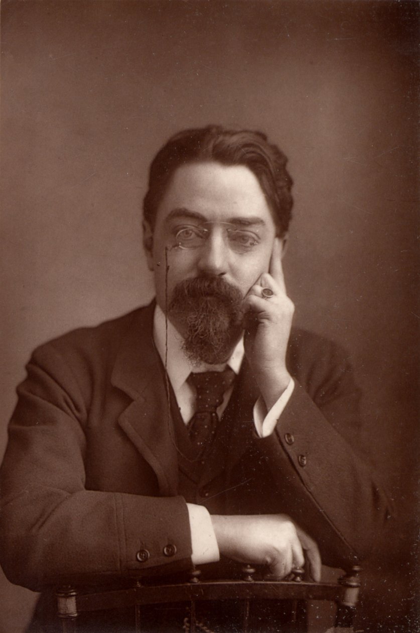 Sidney Webb, barón de Passfield (1859-1947), economista político y reformador social inglés, hacia 1890 (fotografía en blanco y negro). de Unknown photographer