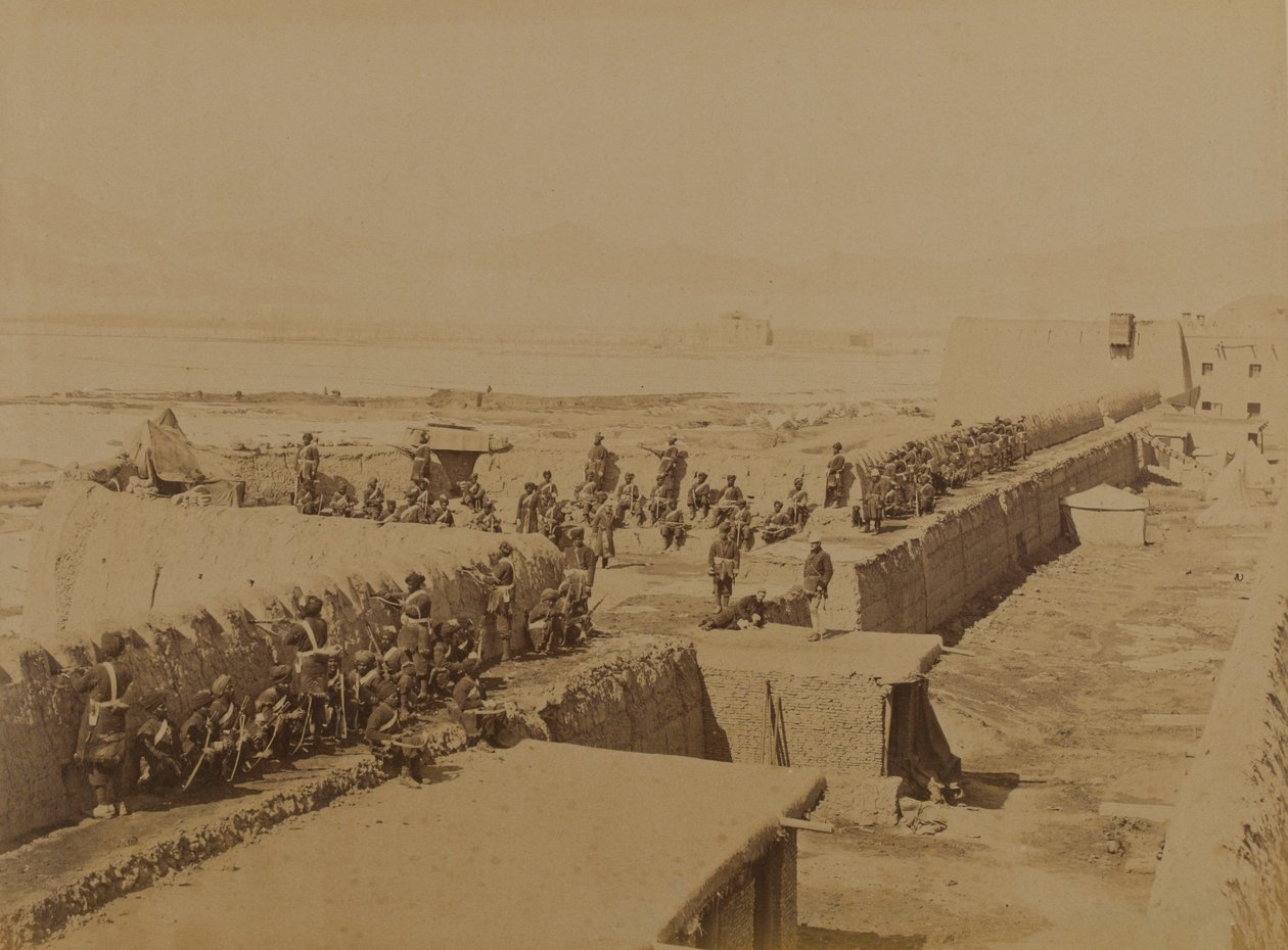 Punto fuerte, Kabul 1879 (foto en blanco y negro) de Unknown photographer