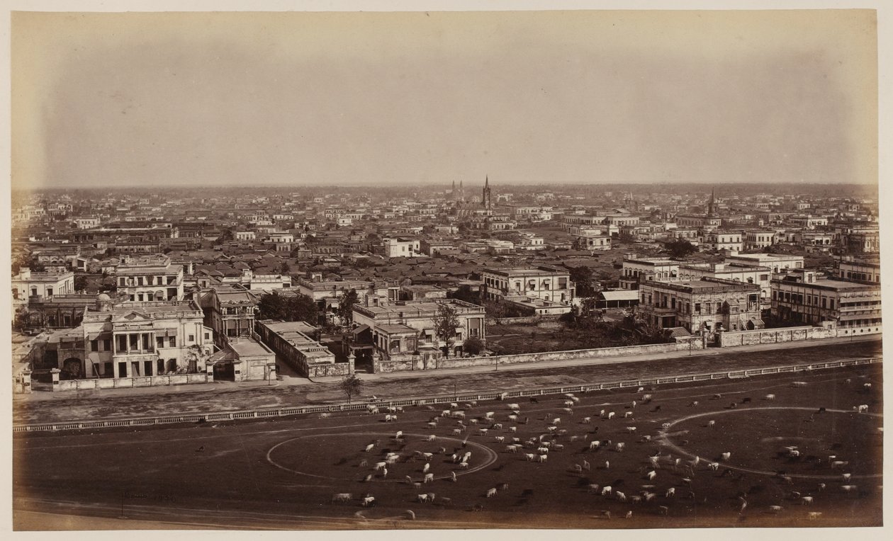 Vista desde el Monumento Ochterlony, Calcuta de Unknown photographer