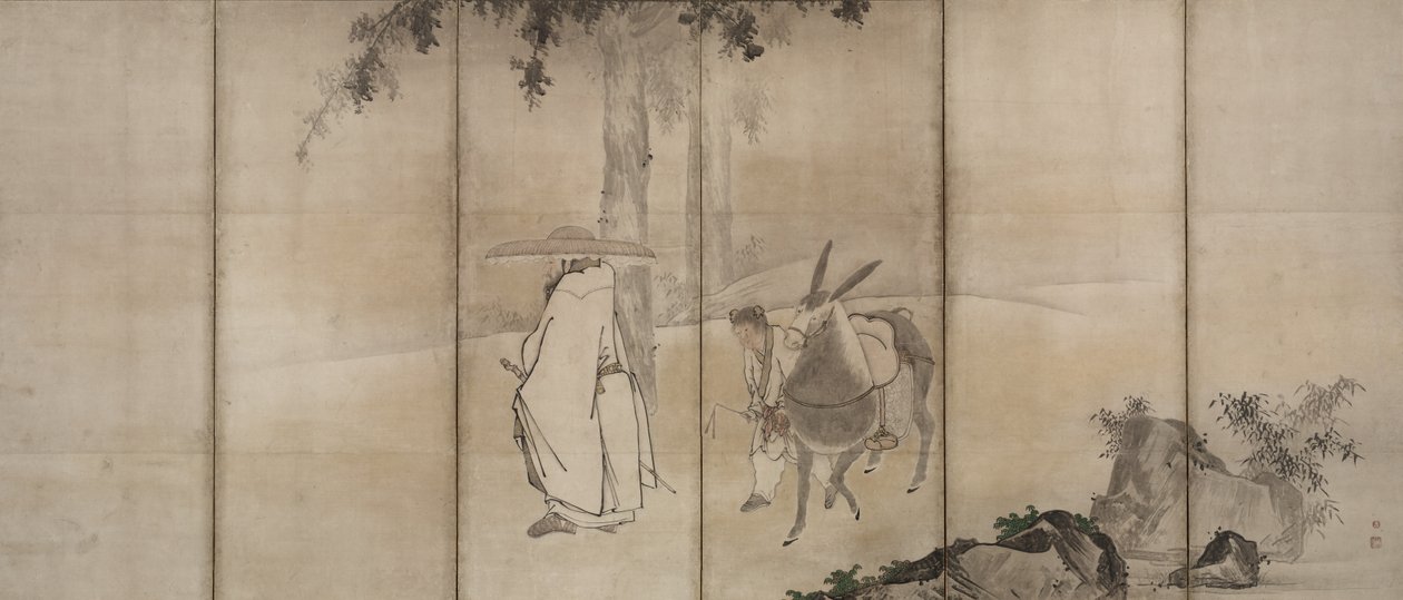 Su Shi So Shoku y Pan Lang Han Ro, principios de 1600s de Unkoku Tōgan