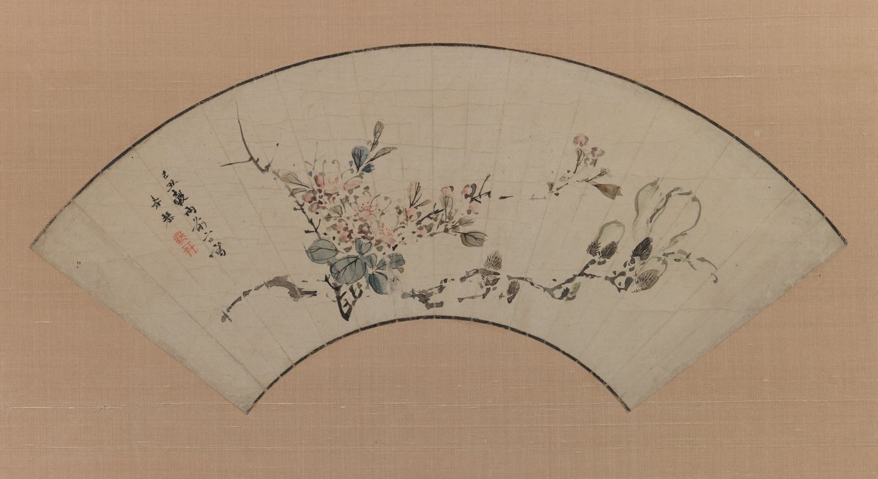Cerezos en flor y magnolia, 1829 de Uragami Shunkin