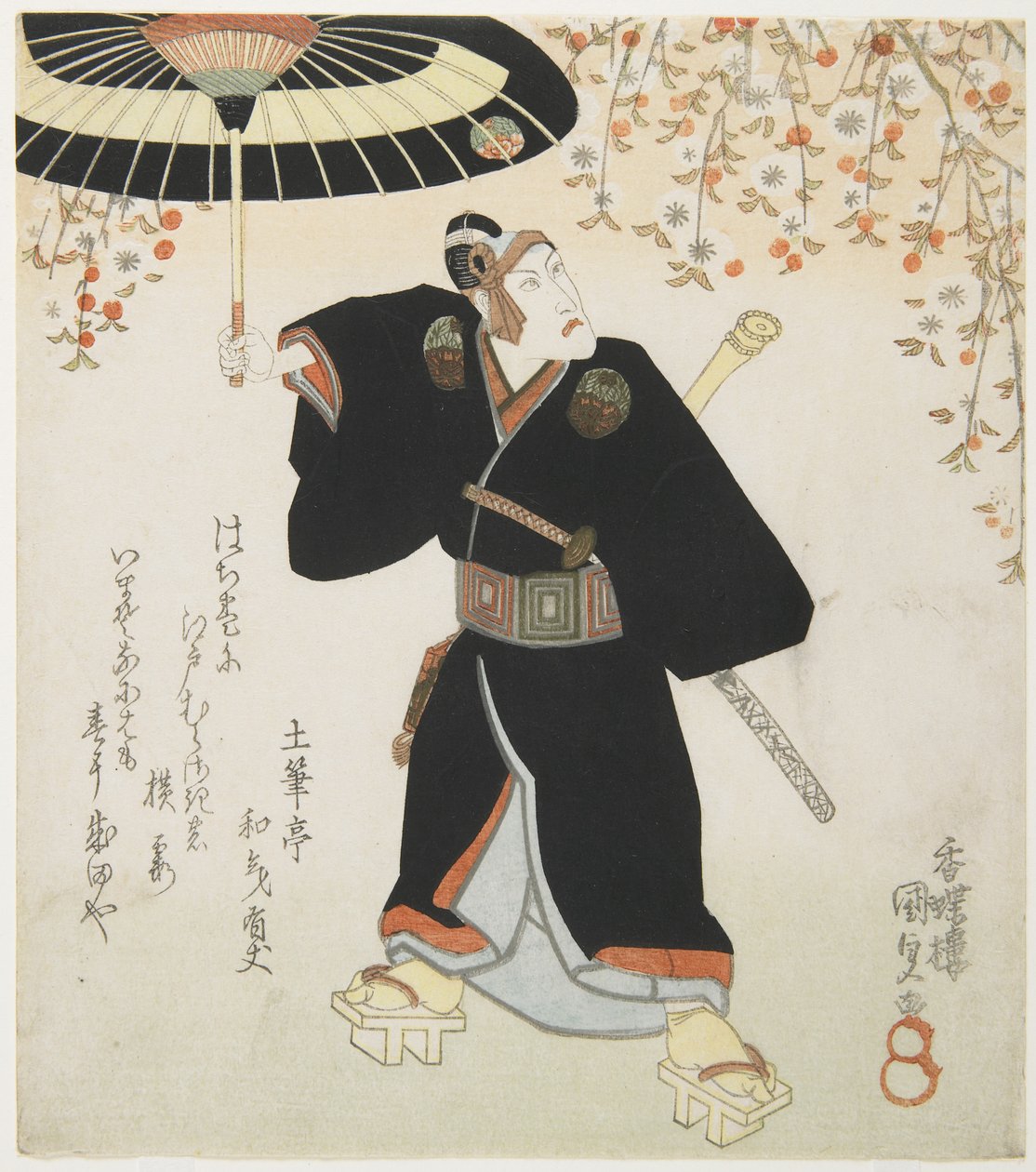 Actor Ichikawa Danjuro VII como Sukeroku, principios del siglo XIX-mediados del siglo XIX de Utagawa Kunisada