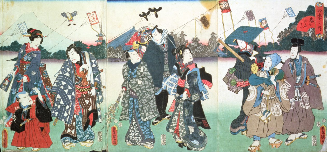 Festival de Año Nuevo de Utagawa Kunisada