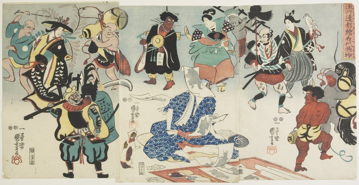 Fenómeno popular de Otsu-e, 1848 de Utagawa Kuniyoshi