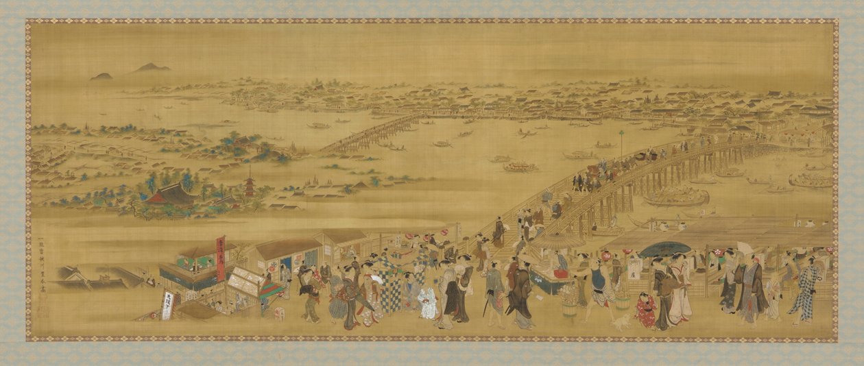 Puente Ryogoku, Periodo Edo de Utagawa Toyoharu