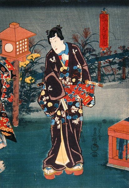 Vollmond: Farbige Pflanzen und Blumen von Utagawa Kunisada
