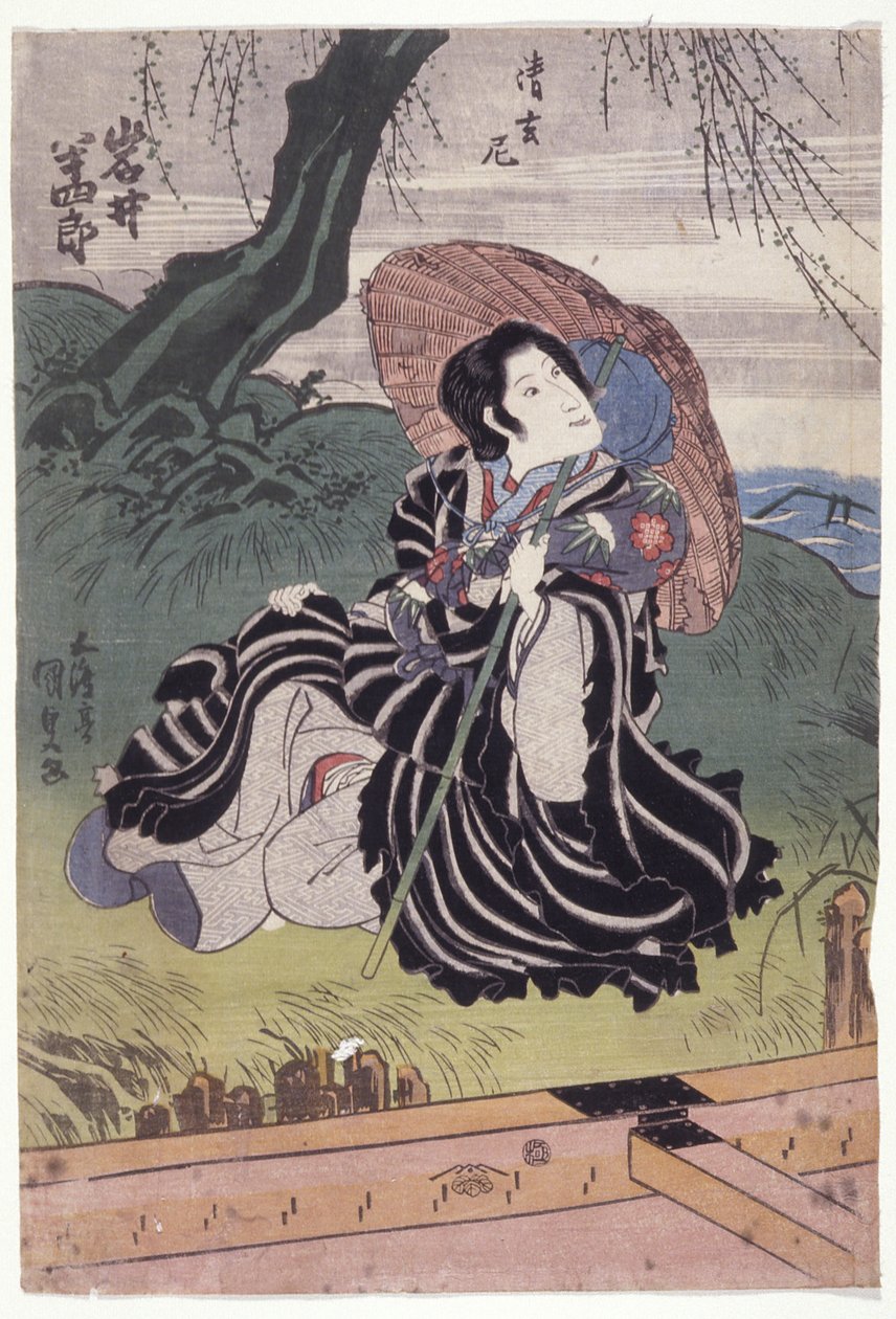 Iwai Hanshir? En el papel de la monja Seigen (xilografía en color) de Utagawa (1786 1865) Kunisada