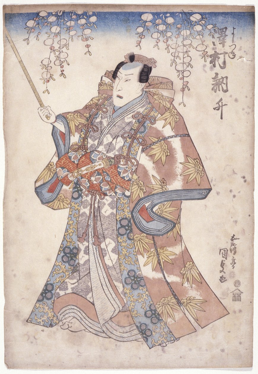 Sawamura Tossh? En el papel de Yoshitsune (xilografía en color) de Utagawa (1786 1865) Kunisada