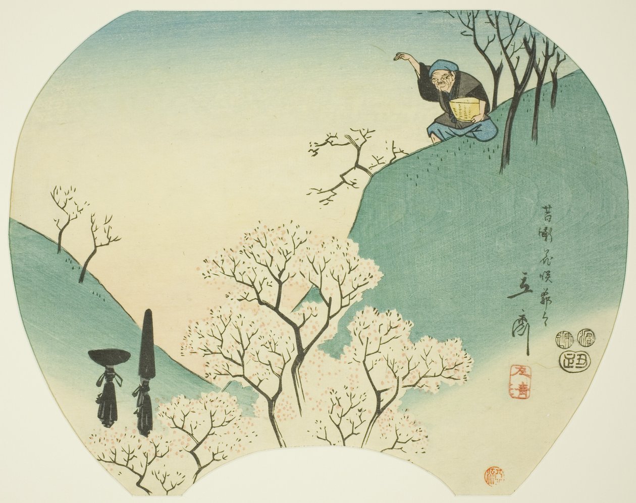 Historia antigua del viejo que hizo florecer los árboles de Utagawa Hiroshige