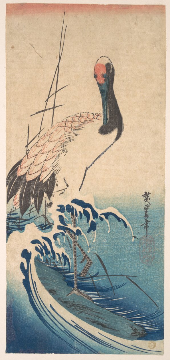 Crane y Surf de Utagawa Hiroshige