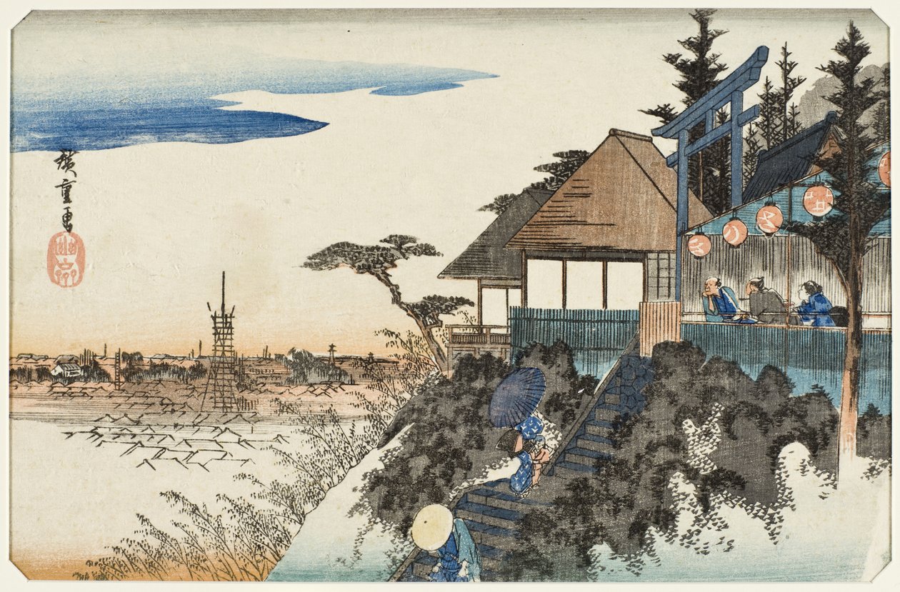 La ladera este del santuario de Kanda Myōjin de Utagawa Hiroshige