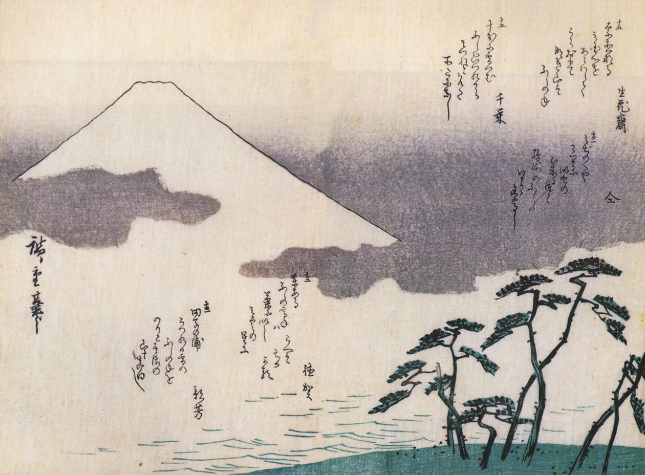 Hiroshige, el monte Fuji visto desde la playa de Utagawa Hiroshige