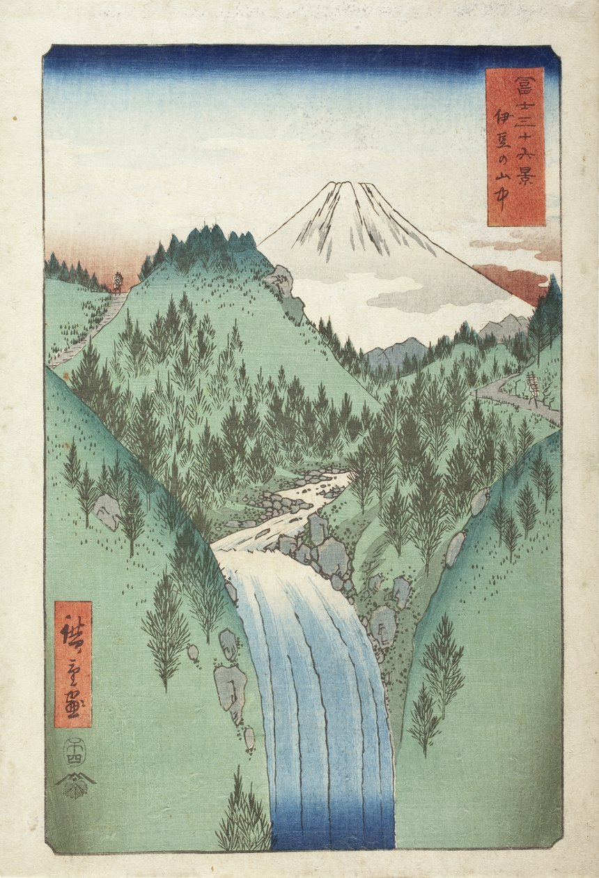En las montañas de la provincia de Izu de Utagawa Hiroshige