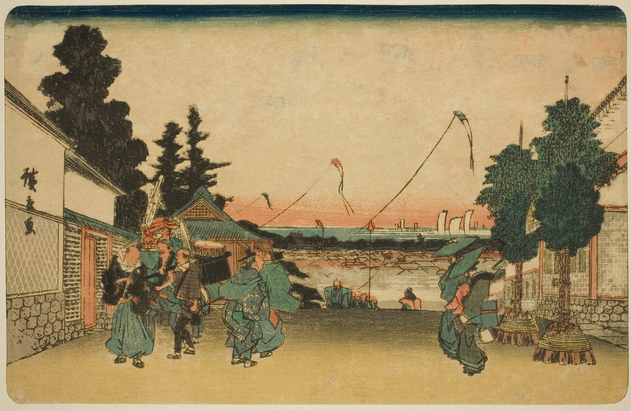 Kasumigaseki, de la serie "Lugares Famosos en Edo (Koto meisho)" de Utagawa Hiroshige