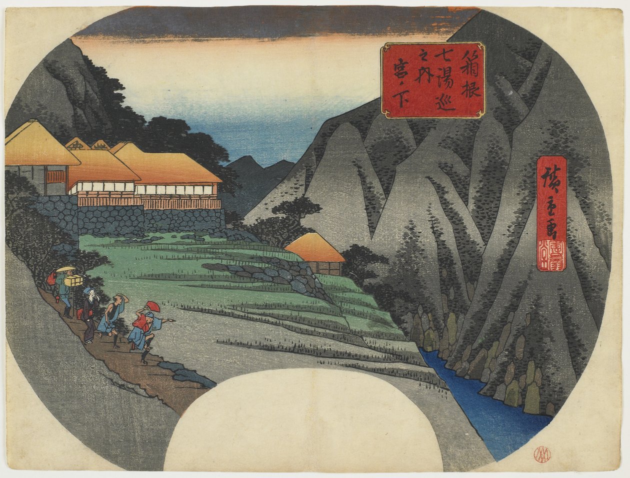 Miyanoshita, 1834-39 (Farbholzschnitt) von Utagawa Hiroshige