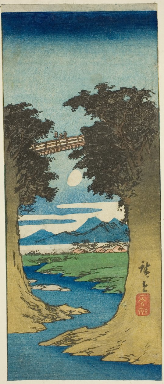 Puente de monos de Utagawa Hiroshige