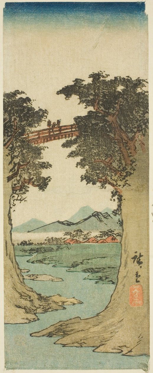 Puente del Mono de Utagawa Hiroshige