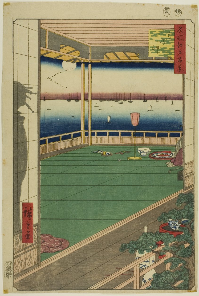 Punto de Vista de la Luna (Tsuki no misaki), de la serie "Cien Vistas Famosas de Edo (Meisho Edo hyakkei)" de Utagawa Hiroshige