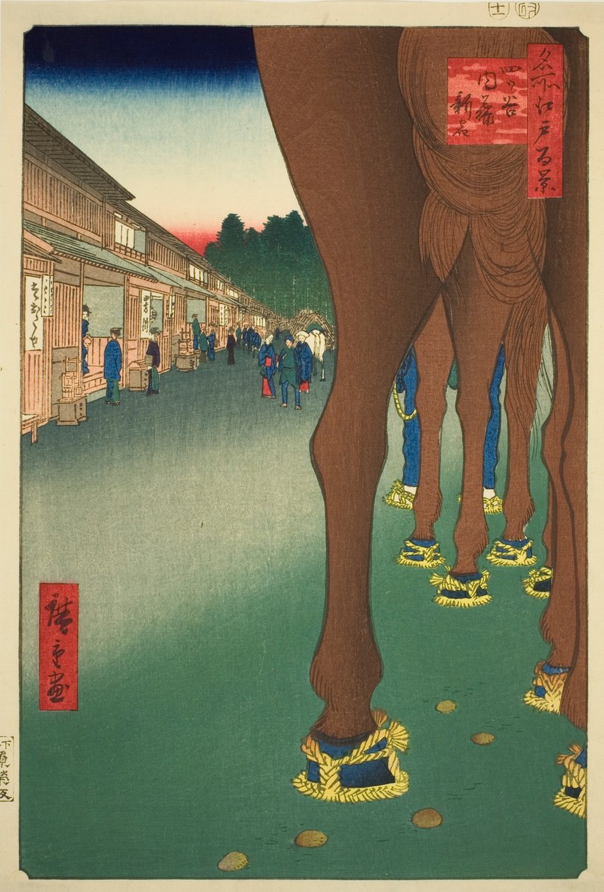 Naito Shinjuku en Yotsuya, de la serie "Cien Vistas Famosas de Edo" de Utagawa Hiroshige