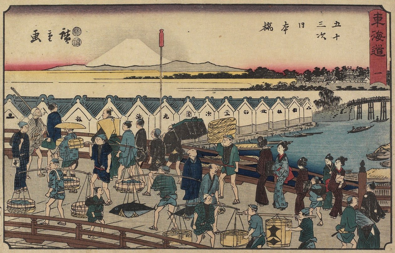 Puente Nihonbashi, 1847-1852 de Utagawa Hiroshige