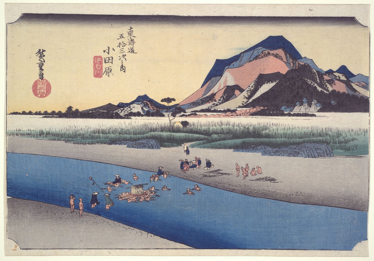 Odawara Sakawa-gawa, de la serie «Las cincuenta y tres estaciones del Tōkaidō» de Utagawa Hiroshige
