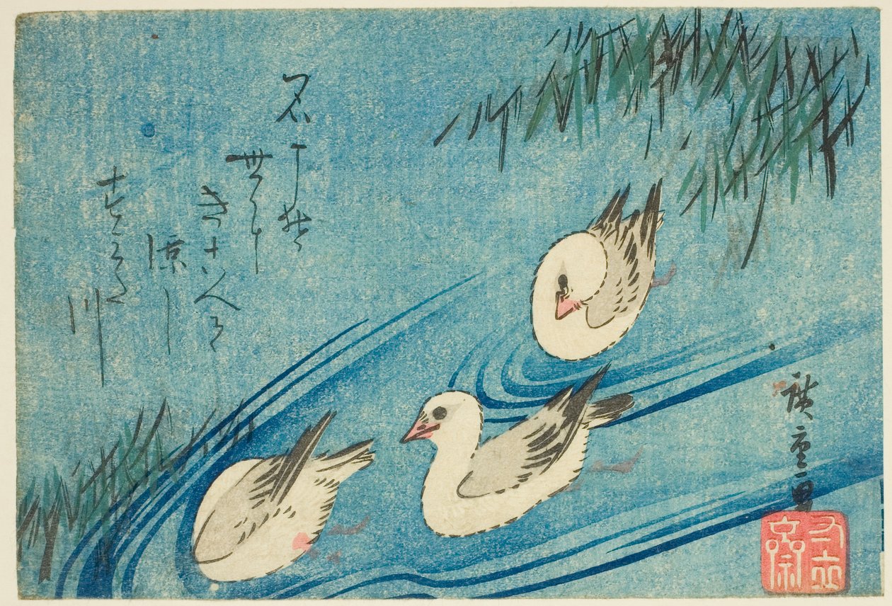Ostreros de Utagawa Hiroshige