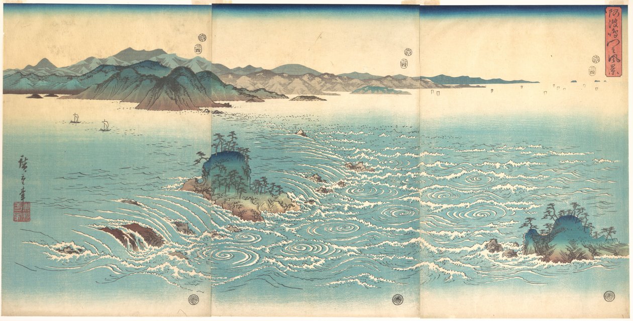 Los rápidos de Naruto de Utagawa Hiroshige