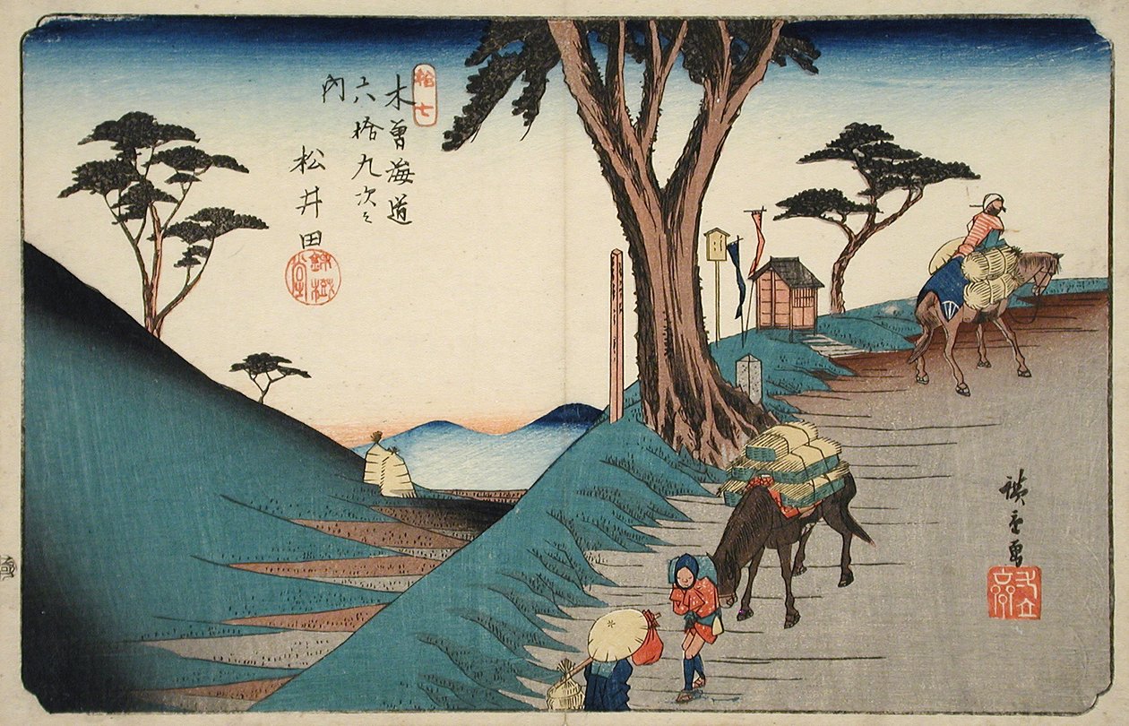 Estación 17, Matsuida de Utagawa Hiroshige