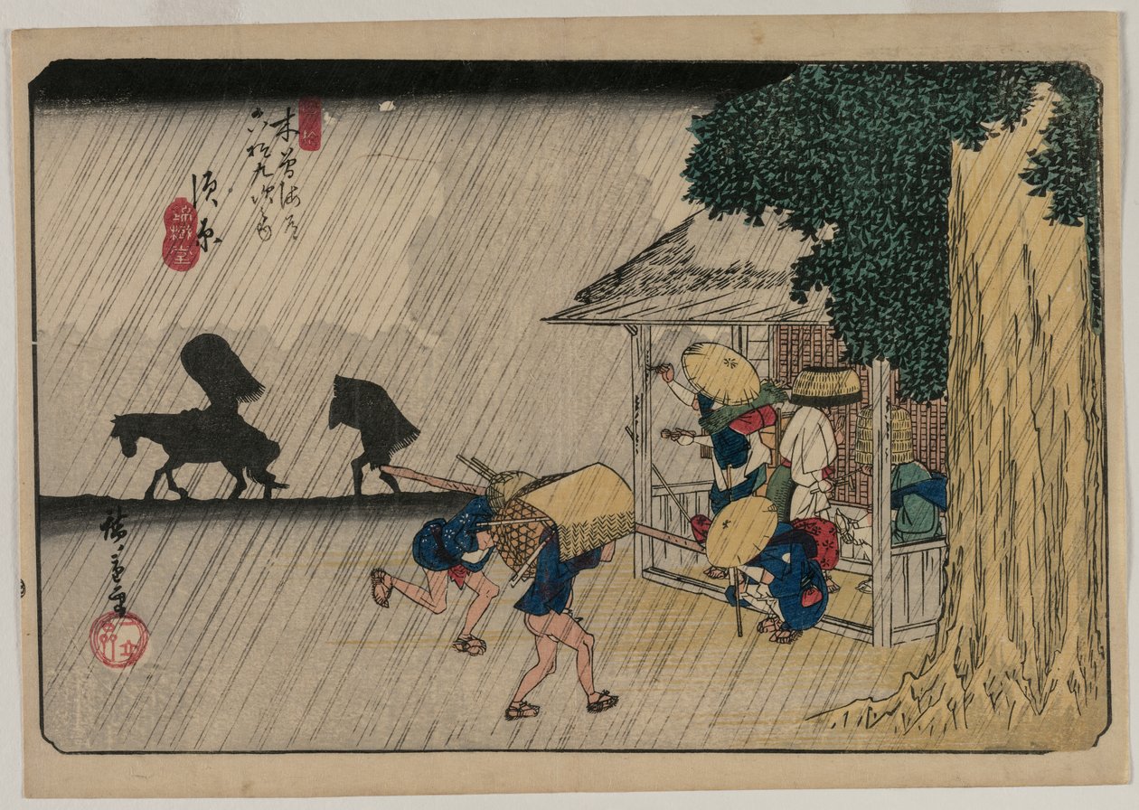 Suhara, de la serie Sesenta y nueve estaciones del Kisokaido de Utagawa Hiroshige