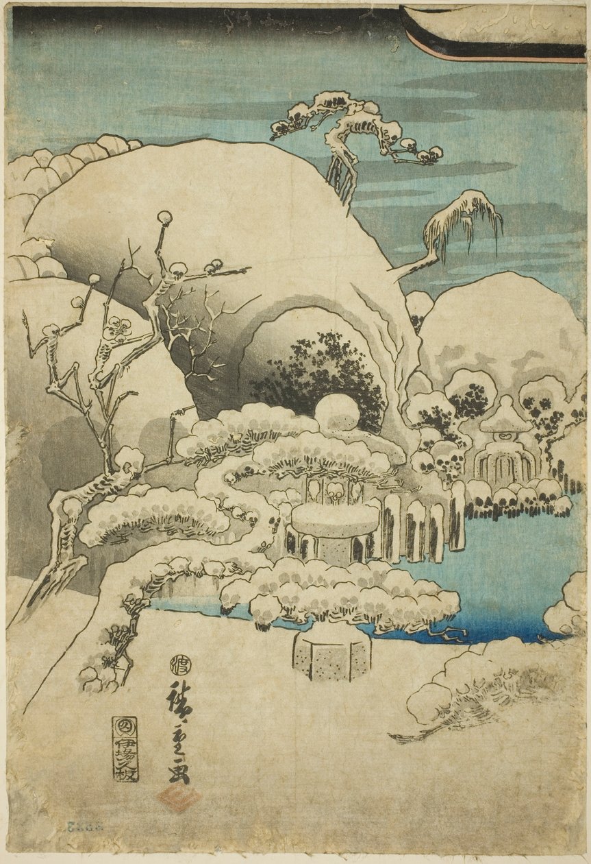 Taira no Kiyomori ve una aparición (Taira no Kiyomori kaii o miru zu) de Utagawa Hiroshige