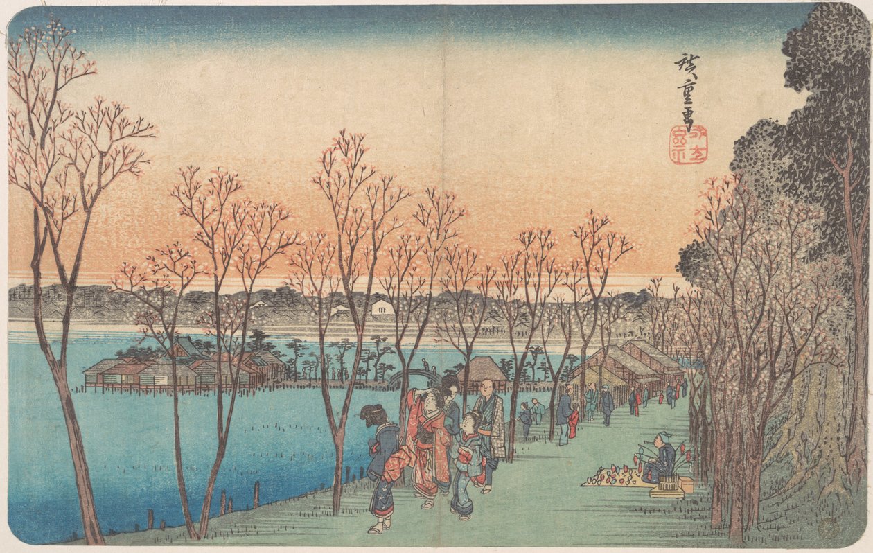 Ueno, el lago Shinobazu de Utagawa Hiroshige