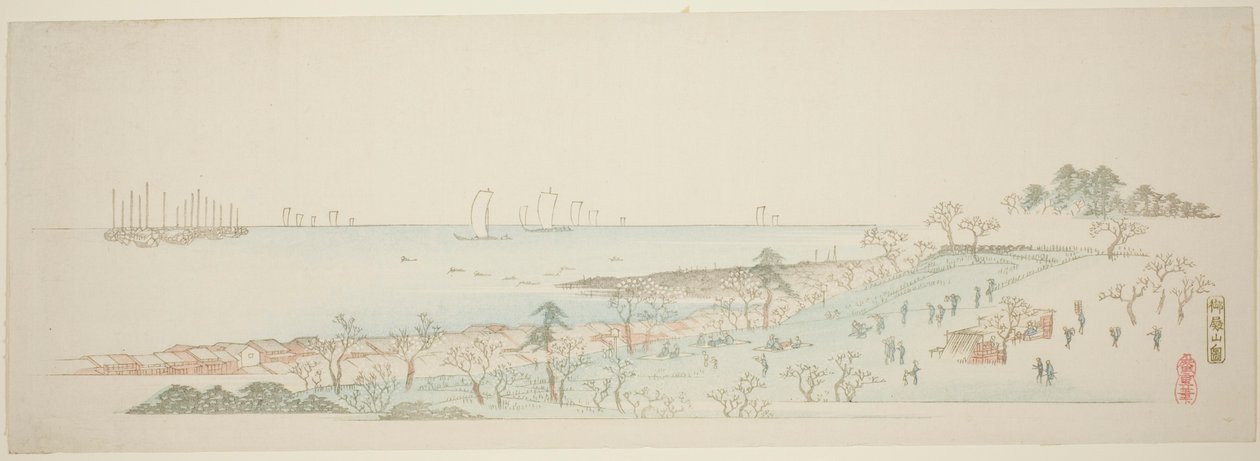 Vista de la Colina Goten, de la serie "Trece Vistas de los Alrededores de Edo" de Utagawa Hiroshige