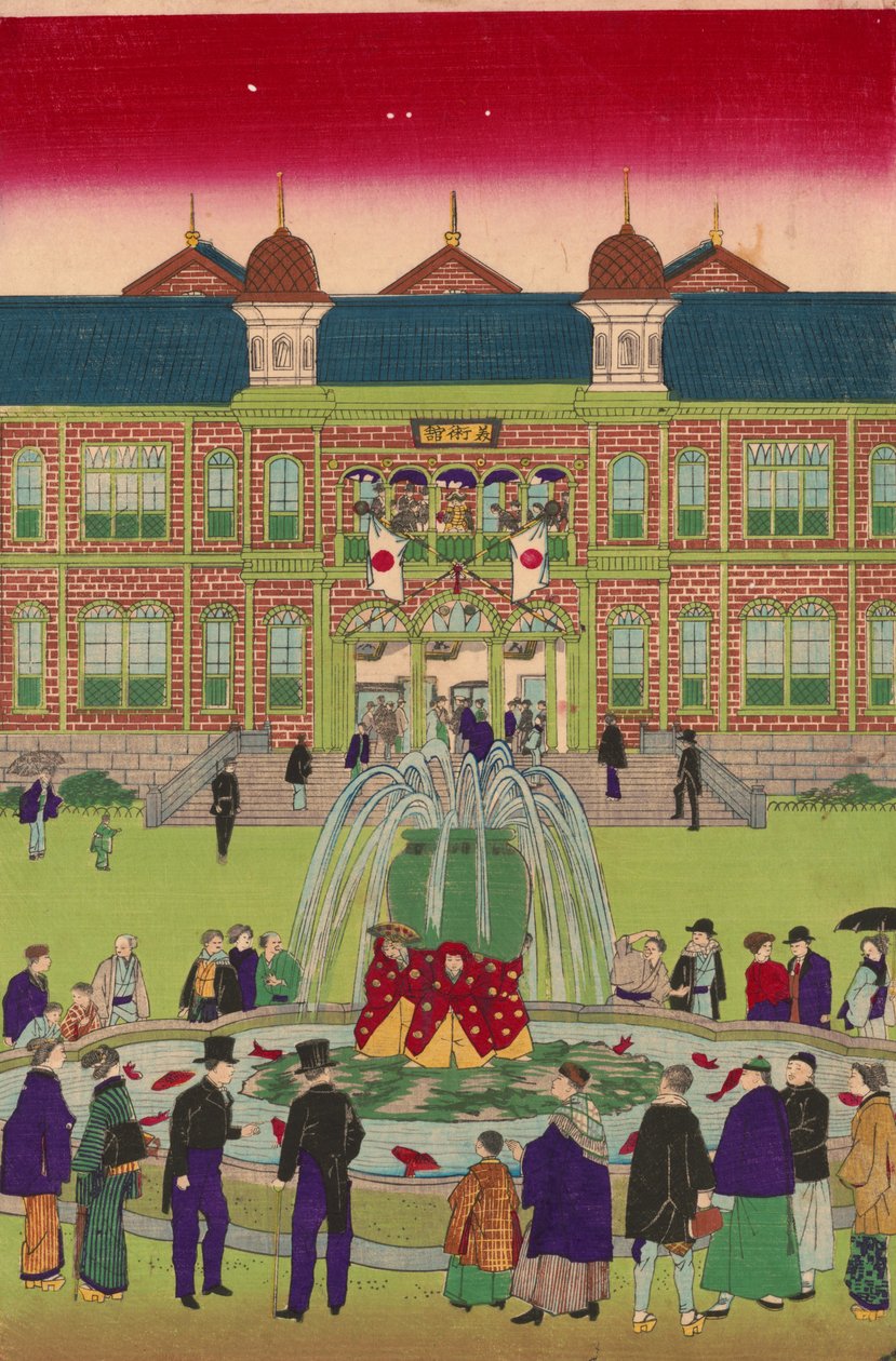 Segunda exposición industrial nacional en el Parque Ueno de Utagawa Hiroshige III