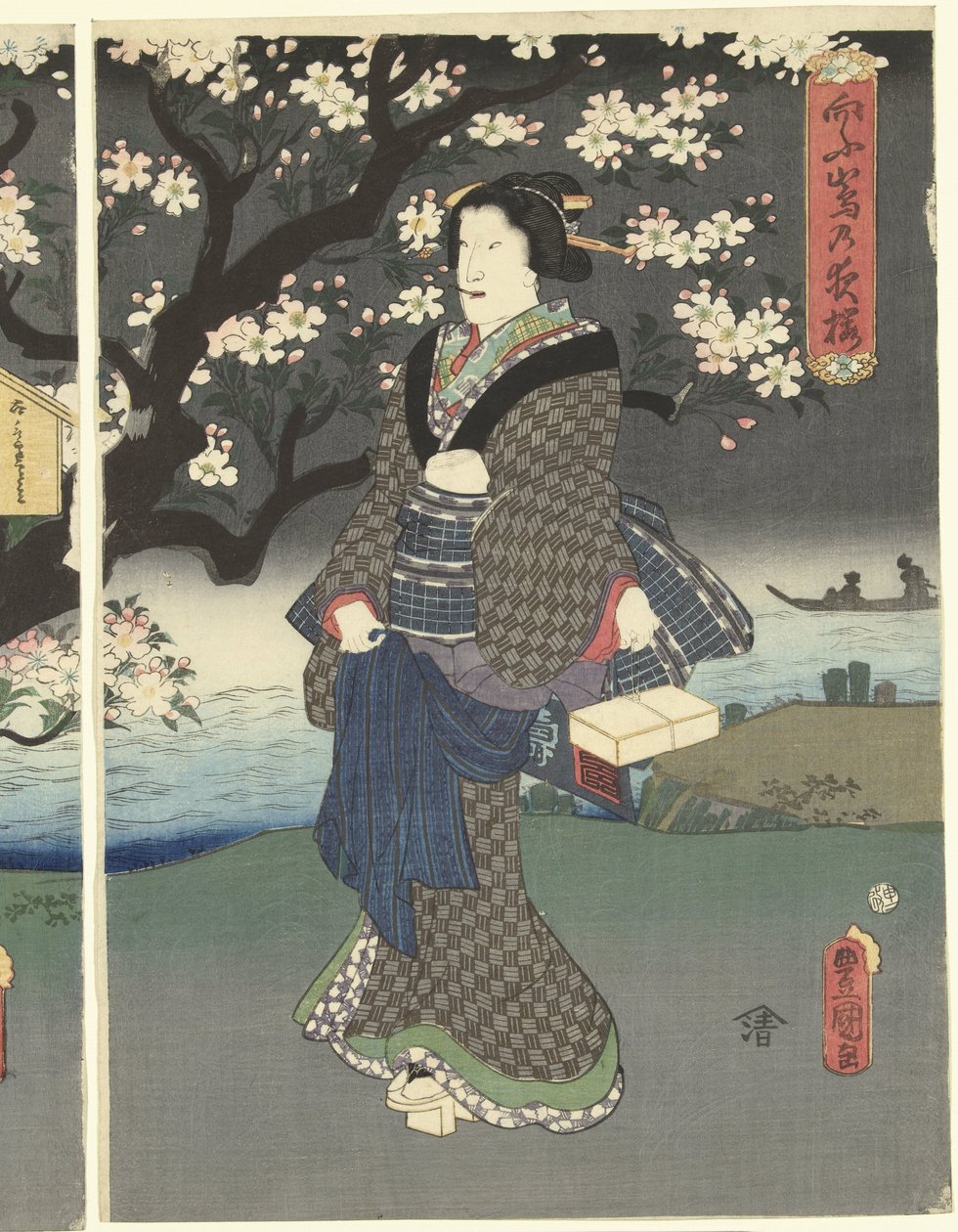 Paseo nocturno por el río de Utagawa Kunisada (I)