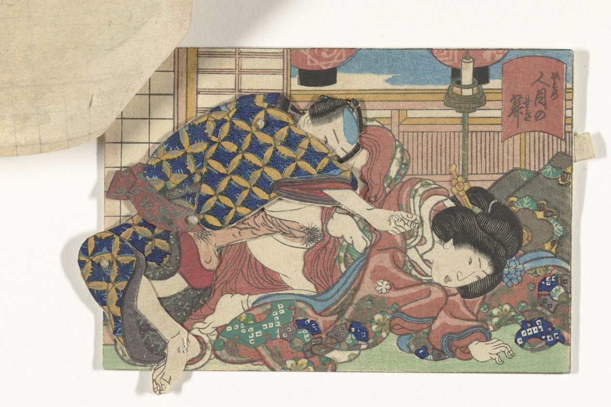 Estampa erótica móvil de Utagawa Kunisada (I)