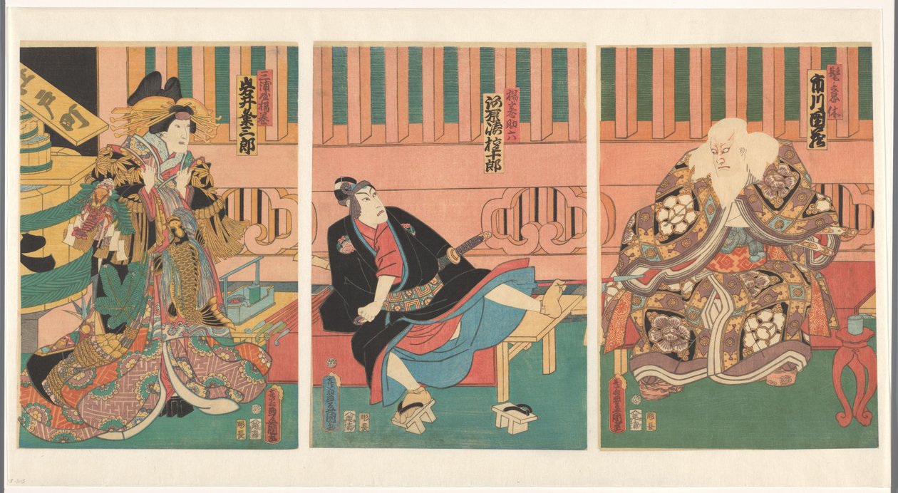 Escena de la obra Sukeroku, The Cherry Blossom of Edo Escena uit Sukeroku de kersenbloesem van Edo de Utagawa Kunisada (I)