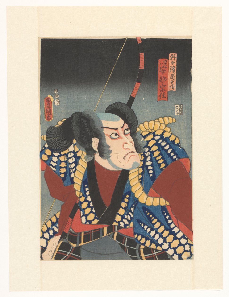 Sotogahama no Nambei con lazo en la espalda de Utagawa Kunisada (I)