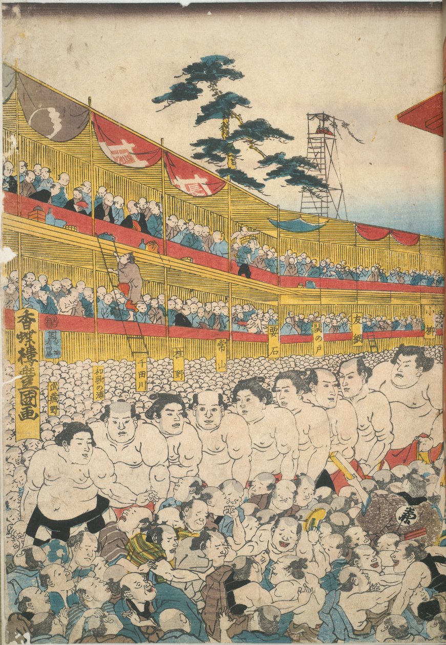 Imágenes del Gran Festival de Sumo de Utagawa Kunisada